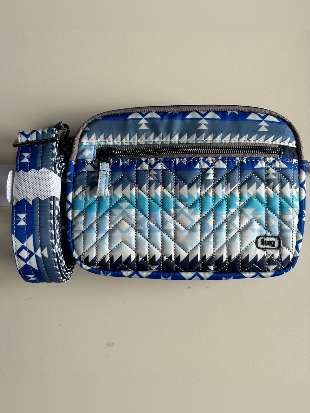 LUG SUPER COUPE 2 CONVERTIBLE CROSSBODY SOUTHWEST GEESE BLUE NWT